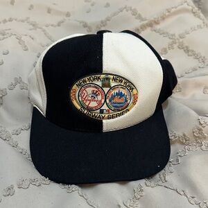Black and White New York Subway Series Cap